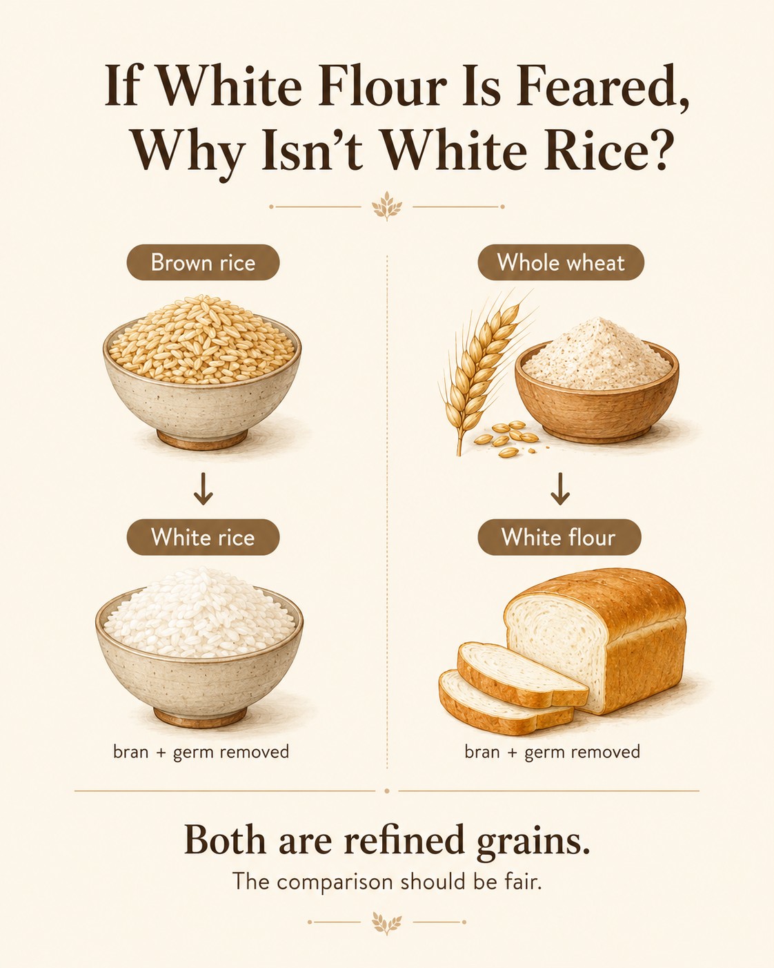 White rice as an example of refined grain